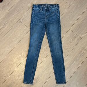 American Eagle Outfitters Women's Dark Blue Skinny Jeans